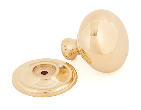 Polished Brass Mushroom Cabinet Knob 38mm