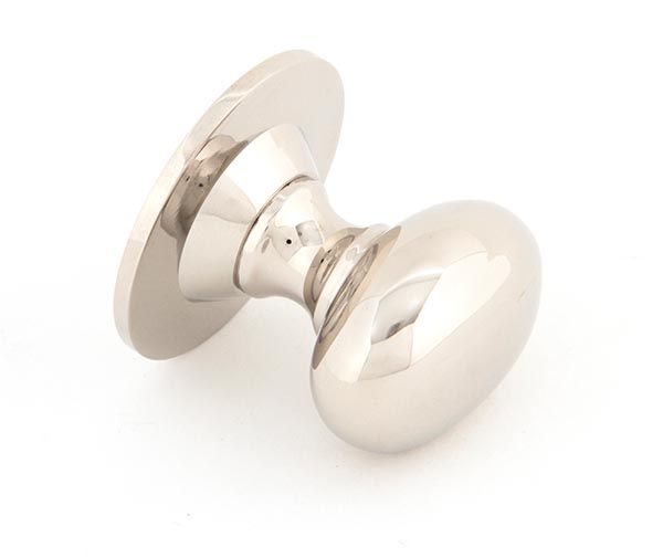 Polished Nickel Oval Cabinet Knob 40mm