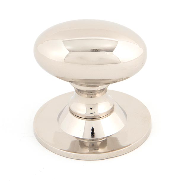 Polished Nickel Oval Cabinet Knob 40mm