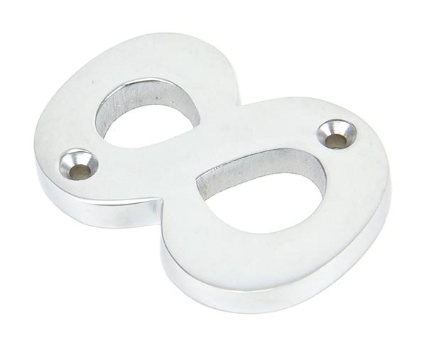 Satin Chrome Numeral 8