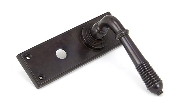 Aged Bronze Reeded Lever Bathroom Set