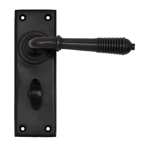 Aged Bronze Reeded Lever Bathroom Set