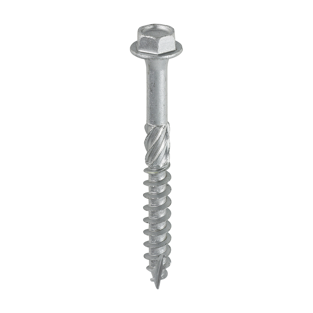 Heavy Duty Timber Screws - Hex - Exterior - Silver - 8.0x75