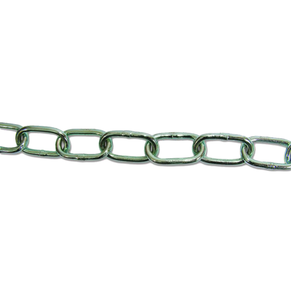 ENGLISH CHAIN Zinc Plated Welded Steel Chain - 30m Chain - 3mm Link Diameter - ZP