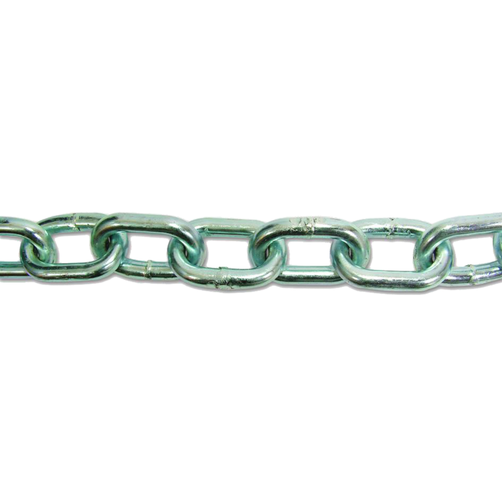 ENGLISH CHAIN Zinc Plated Welded Steel Chain - 25m Chain - 5mm Link Diameter - ZP - Short Link