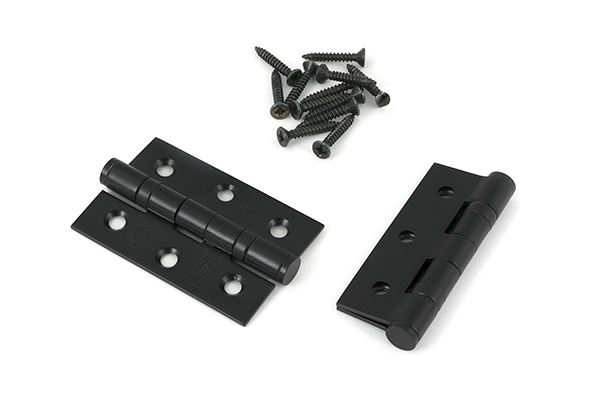 Black 3" Ball Bearing Butt Hinge (Pair) ss