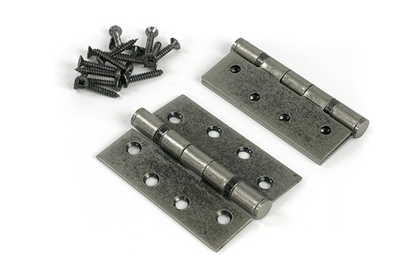 Pewter 4" Ball Bearing Butt Hinge (Pair) ss
