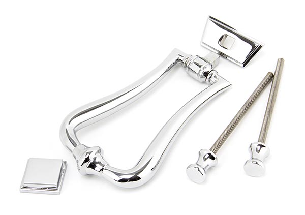 Polished Chrome Slimline Art Deco Door Knocker