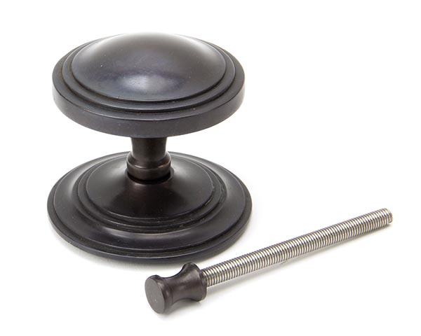 Aged Bronze Art Deco Centre Door Knob