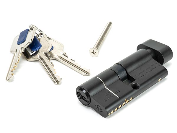 Black 35/35 6pin Euro Cylinder/Thumbturn KD