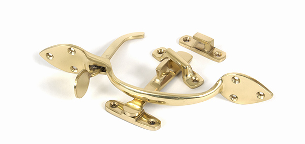 Polished Brass Cast Suffolk Latch Set