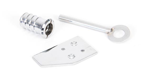 Polished Chrome Key-Flush Sash Stop
