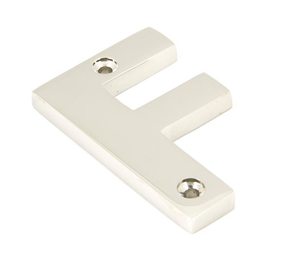 Polished Nickel Letter F