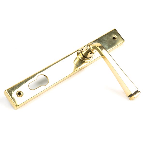 Aged Brass Avon Slimline Lever Espag. Lock Set