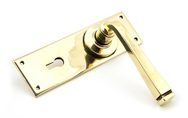 Aged Brass Avon Lever Lock Set