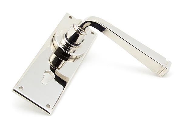 Polished Nickel Avon Lever Lock Set