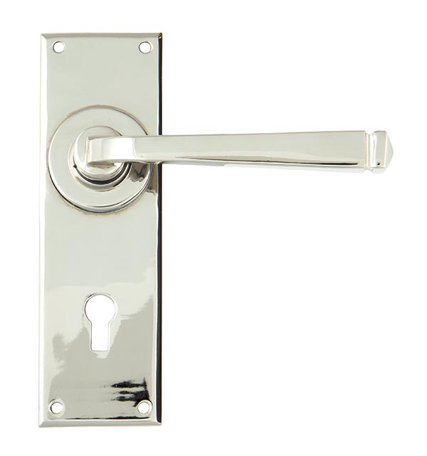 Polished Nickel Avon Lever Lock Set