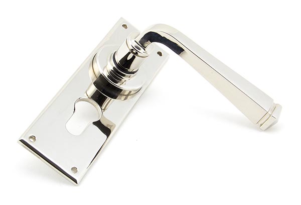 Polished Nickel Avon Lever Euro Lock Set