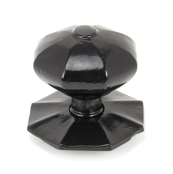 Black Octagonal Centre Door Knob - Internal