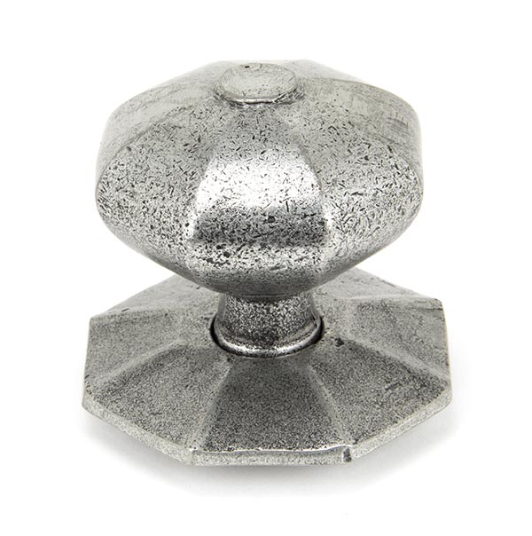Pewter Octagonal Centre Door Knob - Internal