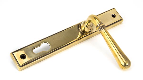 Aged Brass Newbury Slimline Lever Espag. Lock Set