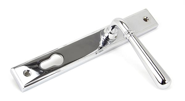 Polished Chrome Newbury Slimline Lever Espag. Lock Set