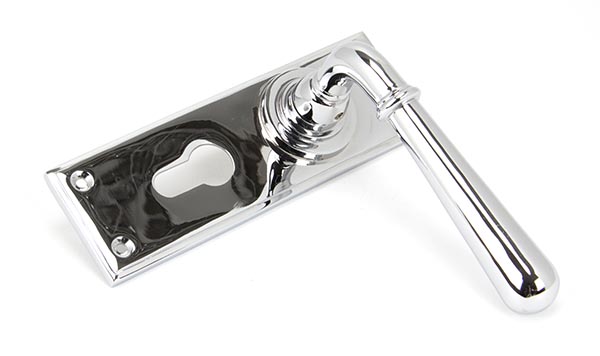Polished Chrome Newbury Lever Euro Lock Set
