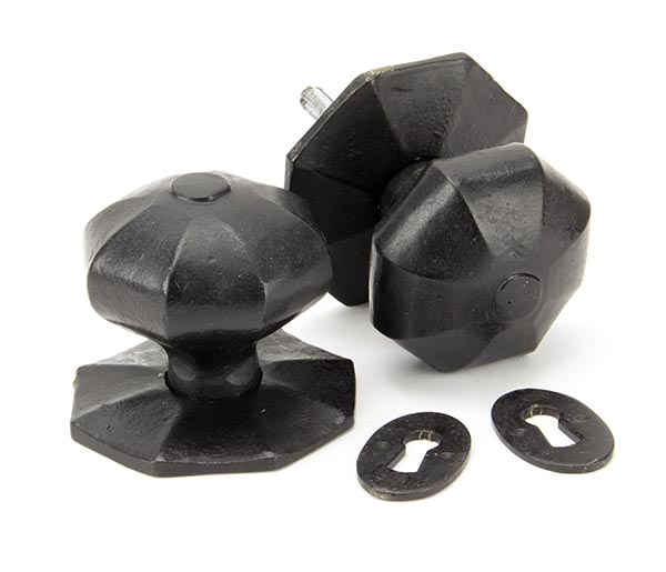 External Beeswax Large Octagonal Mortice/Rim Knob Set
