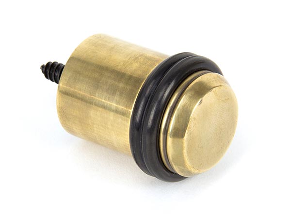 Aged Brass Floor Mounted Door Stop