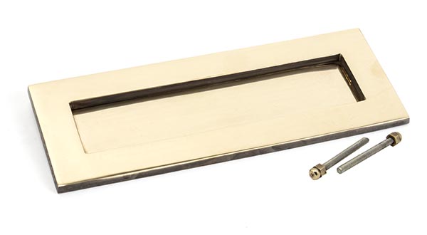 Aged Brass Small Letter Plate