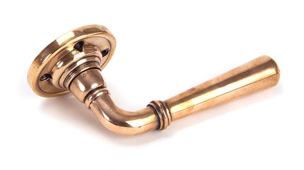 Polished Bronze Newbury Lever on Rose Set