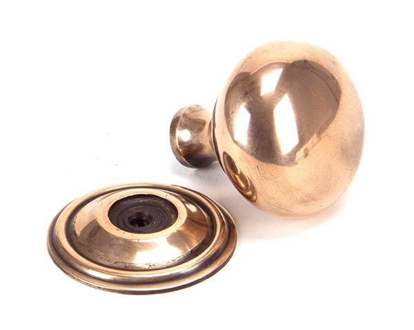 Polished Bronze Mushroom Cabinet Knob 38mm