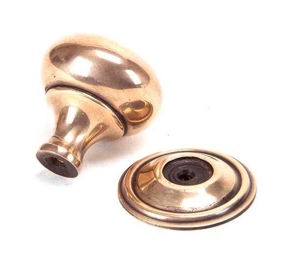 Polished Bronze Mushroom Cabinet Knob 38mm
