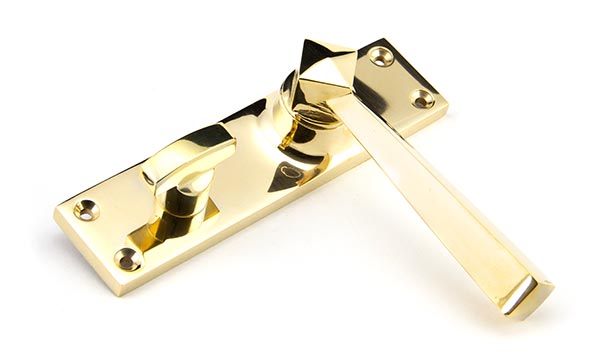 Polished Brass Straight Lever Bathroom Set