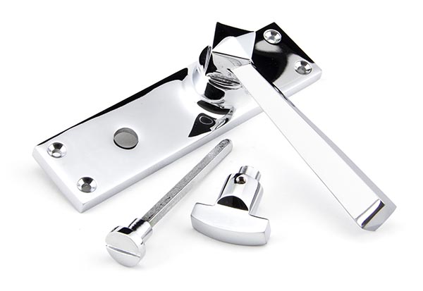 Polished Chrome Straight Lever Bathroom Set