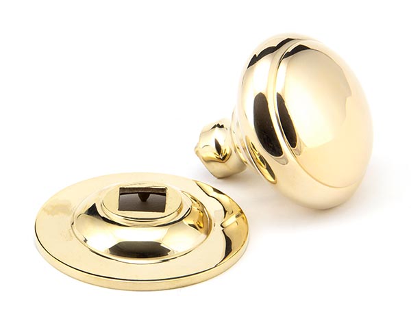 Polished Brass Round Centre Door Knob
