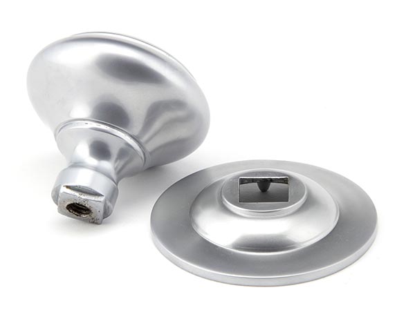 Satin Chrome Round Centre Door Knob