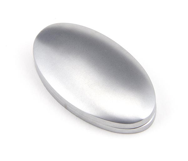Satin Chrome Oval Escutcheon & Cover
