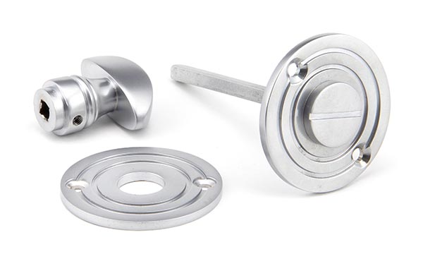 Satin Chrome Round Bathroom Thumbturn