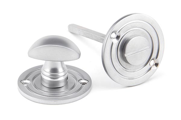 Satin Chrome Round Bathroom Thumbturn