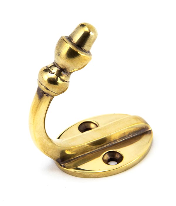 Aged Brass Coat Hook