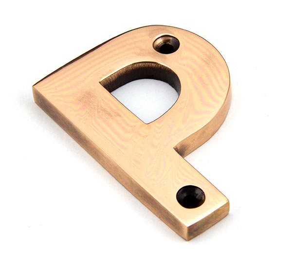 Polished Bronze Letter P