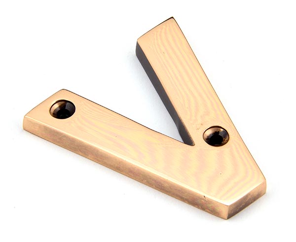 Polished Bronze Letter V