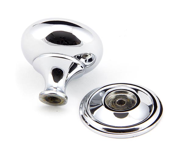 Polished Chrome Mushroom Cabinet Knob 38mm