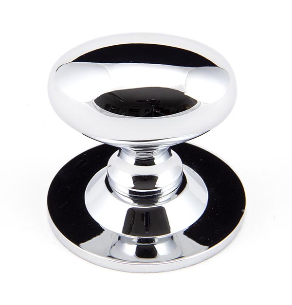 Polished Chrome Oval Cabinet Knob 40mm