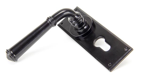 Black Regency Lever Euro Lock Set