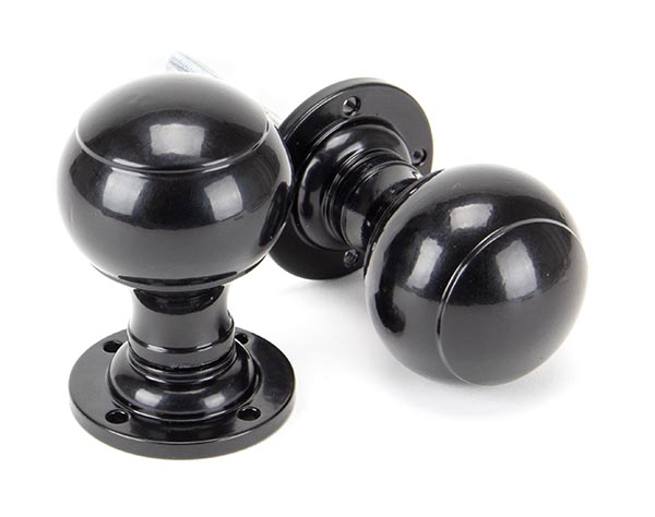 Black Regency Mortice/Rim Knob Set