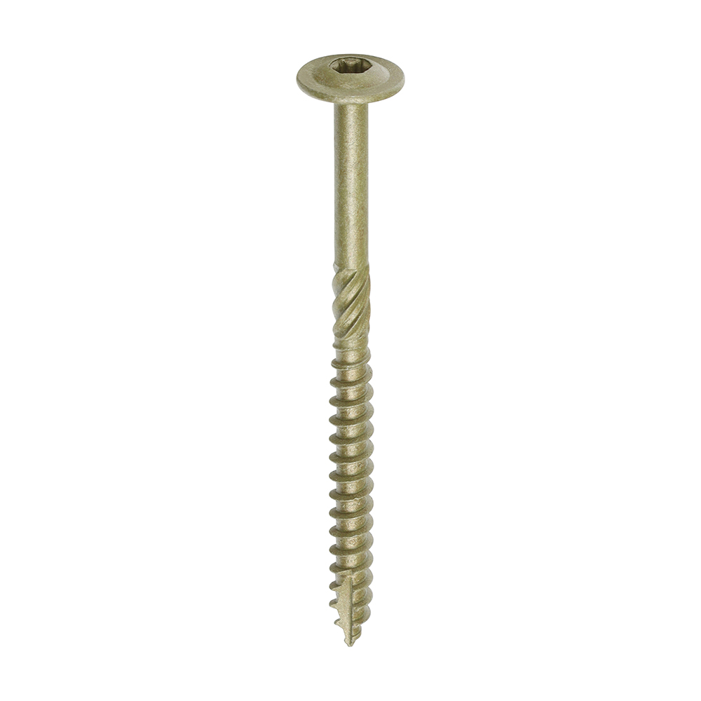 Timber Frame Construction & Landscaping Screws - Wafer - Exterior - Green Organic - 6.7x95