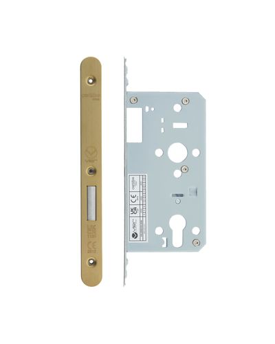 2 Piece - DIN euro deadlock - backset 55mm - radius