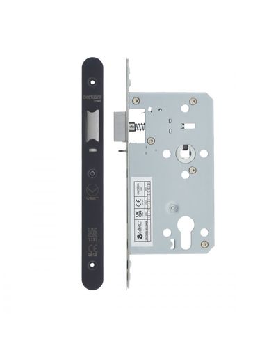 2 Piece - DIN night latch - 72mm c/c - backset 60mm - radius